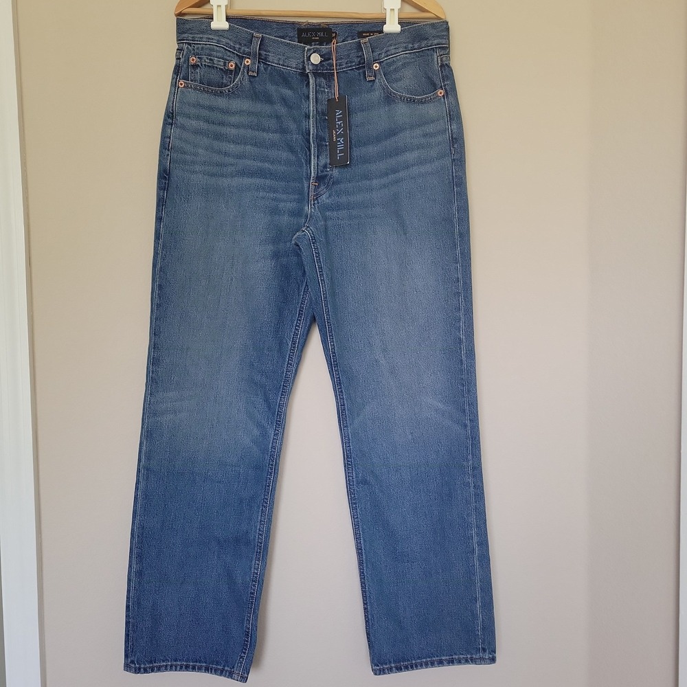 Alex Mill The Bev Relaxed Straight Womens Jeans Sz 30 Button Fly NWT READ USA
